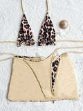 XS - L Doulbe Side Wearable Reversible Bikini Women Swimwear Female Swimsuit Three-pieces Bikini Set Ruffled Bathing Suit Swim