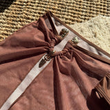 With Mesh Skirt Bandeau Bikini Women Swimwear Female Swimsuit Three-pieces Bikini Set Metal Ring Bathing Suit Swim Beachwear