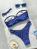 XS - L Polka Dot Bandeau Bikini Women Swimwear Female Swimsuit Two-pieces Bikini Set Brazilian Bather Bathing Suit Swim Lady