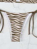 Sexy Leopard Bikini 2025 Halter Swimsuit Women String Swimwear Female Micro Bikini Set Brazilian Bathing Suit Push Up Swim Wear