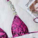 Sexy Halter Shiny Diamond Bikini Women Swimwear Female Swimsuit Two-pieces Bikini Set Brazilian Bathing Suit Swim Beachwear Lady