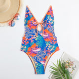 2025 Sexy Backless Striped Women Swimwear One Piece Swimsuit Female monokini High cut Trikini V Neck Bathing Suit Swim Bodysuit