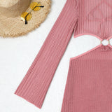 Mesh Sheer Long Sleeve Cover-Up Micro Bikini Female Swimsuit Women Swimwear Three-pieces Bikini Set Bathing Suit Swim Beach Wear
