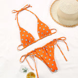 2025 Polka Dot Mini Micro String Bikini Women Swimsuit Female Bikinis Brazilian Swimwear Two Pieces Bikini Set Bathing Suit Swim