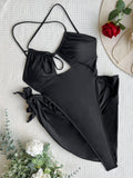 With Sarong Backless Extreme Mini Micro G String Female Swimwear One Piece Swimsuit Women High Cut Monokini Bathing Suit Swim
