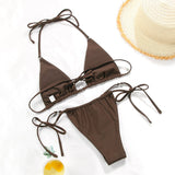 2025 Polka Dot Mini Micro String Bikini Women Swimsuit Female Bikinis Brazilian Swimwear Two Pieces Bikini Set Bathing Suit Swim