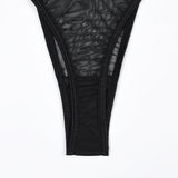 Toucheart 4 Piece Set Sexy Lingerie Set Elasticity Mesh Patchwork See-Through Breast-Wrapping Three-Point Briefs Sexy Underwear