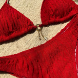 Sexy Wrinkled Halter Brazilian Bikini Women Swimwear Female Swimsuit Two-pieces Bikini Set High Cut Bathing Suit Swim Beach Wear