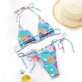 2025 Polka Dot Mini Micro String Bikini Women Swimsuit Female Bikinis Brazilian Swimwear Two Pieces Bikini Set Bathing Suit Swim
