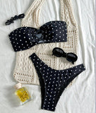 XS - L Polka Dot Bandeau Bikini Women Swimwear Female Swimsuit Two-pieces Bikini Set Brazilian Bather Bathing Suit Swim Lady