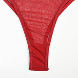 Toucheart 4 Piece Set Sexy Lingerie Set Elasticity Mesh Patchwork See-Through Breast-Wrapping Three-Point Briefs Sexy Underwear