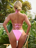 2025 Halter Luxury Rhinestone Diamond Bikini Female Swimsuit Women Swimwear Two-pieces Bikini Set Bather Bathing Suit Swim Lady