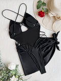 With Sarong Backless Extreme Mini Micro G String Female Swimwear One Piece Swimsuit Women High Cut Monokini Bathing Suit Swim