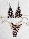 XS - L Doulbe Side Wearable Reversible Bikini Women Swimwear Female Swimsuit Three-pieces Bikini Set Ruffled Bathing Suit Swim