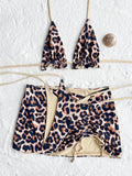 XS - L Doulbe Side Wearable Reversible Bikini Women Swimwear Female Swimsuit Three-pieces Bikini Set Ruffled Bathing Suit Swim