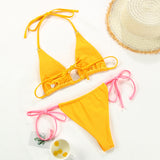 2025 Polka Dot Mini Micro String Bikini Women Swimsuit Female Bikinis Brazilian Swimwear Two Pieces Bikini Set Bathing Suit Swim