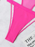 Neon Long Sleeve High Cut Out Women Swimwear One Piece Swimsuit Female Mesh Monokini Bather Bathing Suit Swim Lady Beachwear