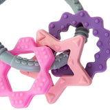 Babyjem Silicone Teether Toy Ring - Safe, BPA-Free, Dishwasher Safe Baby Teething Relief for Infants 3 Months+