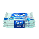 Selpak Cleansing Pocket Wet Wipes for Hands & Face 3-Pack