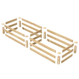 Pine Wood 2-Ft x 8-Ft Outdoor Raised Garden Bed Planter Frame - Made in USA