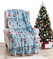 Cozy Festive Holiday Throw Blanket 50" x 60"
