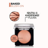 Flormar Baked Blush-On: Peachy Bronze - High Pigment, Semi-Matte Finish, Vitamin E Infused for Radiant & Healthy Skin
