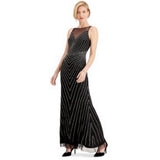 Adrianna Papell Beaded Illusion Mermaid Gown, Size 14