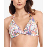 Lauren Ralph Lauren Womens Non-Removable Cups Tie Halter Bikini Top
