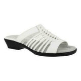 Easy Street Womens White Nola Comfort Slip On Slide Sandals Size 10