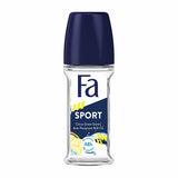 Fa Sport Men's Deodorant Roll-On - Natural Freshness, Anti-White Stain, 1.69 fl oz