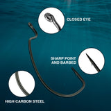 Reaction Tackle Offset EWG Worm Hooks (25-Pack)