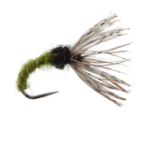 Olive Zebra Sakasa Kebari - 12 Tenkara Flies - Size 16