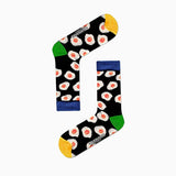 Carnaval Novelty Fast Food Socks Set - 5 Pairs of Comfortable Cotton-Themed Socks for Everyday Wear