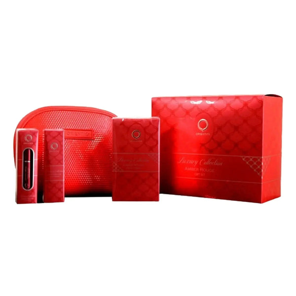 Orientica Amber Rouge Set 4p For Women 2.8oz Eau De Parfum