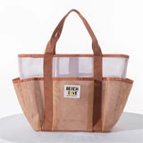 Outdoor Travel, Sports, Yoga, Beach Mesh Bag, Tote Swimming Bag, Large-capacity Shower and Toiletries Storage Bag