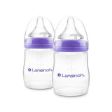 Lansinoh BPA Free Baby Bottle with NaturalWave Nipple - 160ml, Supports Easy Breastfeeding Transition