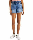 Ynq Denim Cuffed Ripped Shorts