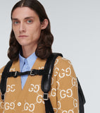 Gucci Men Gg Jacquard Wool Cardigan