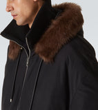 Loewe Men Shearling-Trimmed Cotton-Blend Jacket