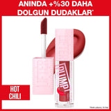 Maybelline New York Lifter Plump Lip Gloss 006 Hot Chili - Instantly Plumps Lips, Long-Lasting Effect, Non-Sticky