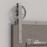 Wagon Wheel Heavy Duty Sliding Barn Door Hardware Kit