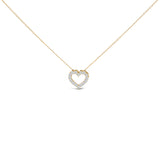 14K White Gold 1/2 Carat Lab Grown Diamond Heart Shape Pendant Necklace