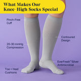 Knee-High Compression Socks - Solid (20-30 mmHg)