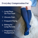 Knee-High Compression Socks - 3 Pack Solid (20-30 mmHg)