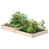 4 ft x 8 ft Pine Wood 2 Tier Raised Garden Bed - Made in USA