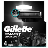 Gillette Mach3 Razor Blades - 4 Pack, Men's Grooming Shaving Replacement Blades