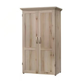 Drop Leaf Computer Desk Craft Table Armoire in Maple Wood Finish - Made in USA