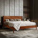 Panthera Solid Wood Bed Frame With Headboard