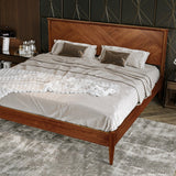 Panthera Solid Wood Bed Frame With Headboard