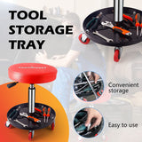 300 lb Rolling Mechanic Stool w/ Wheels, Garage & Shop Seat PS1101